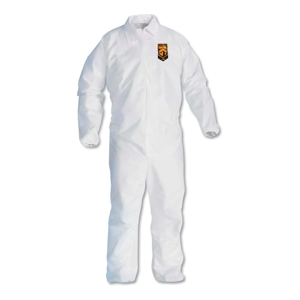 Disposable Coveralls, 4X-Large, Breathable, patented MICROFORCE* barrier SMS fabric, White, 25 PK